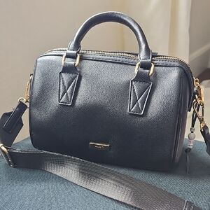 Aldo Black Handbag with Gold Details NWT long Adjustable Strap